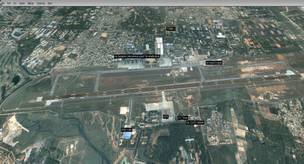 एचएएल बंगलौर हवाई अड्डे इमेजरी का स्नैपशॉट