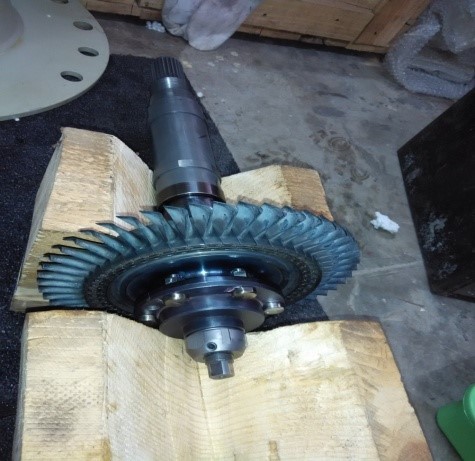 Photograph of a typical test turbine rotor