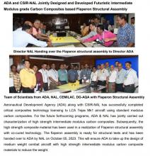 Handing over function of  "DEVELOPMENT OF FLAPERON TEST BOX ASSEMBLY FOR AMCA" was successfully completed on 05/10/2023 at NAL- Director office