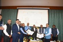 Exchange of the Collaboration Agreement between CSIR-NAL and M/s Solar Defence & Aerospace Ltd., Nagpur for the development of CSIR’s indigenous Loitering Munition UAV in the presence of Dr. Jitendra Singh, Hon’ble Minister & Vice-President of CSIR